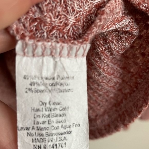 143 Story By Line Up Women’s Long Ballon Sleeve Waffle Knit Sweater Sm Burgundy‎ - Picture 8 of 9